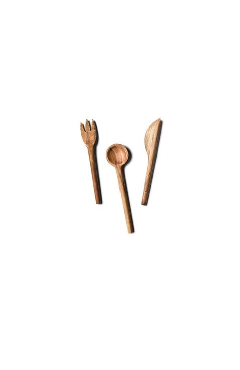 Fundamental Wood Appetizer Utensils Set