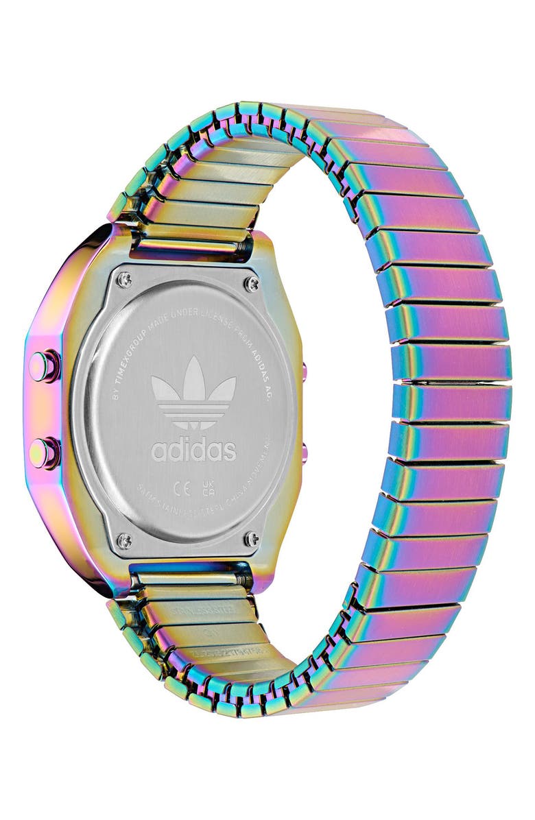 adidas AO Street Iridescent Digital Silicone Strap Watch, Alternate, color, Other