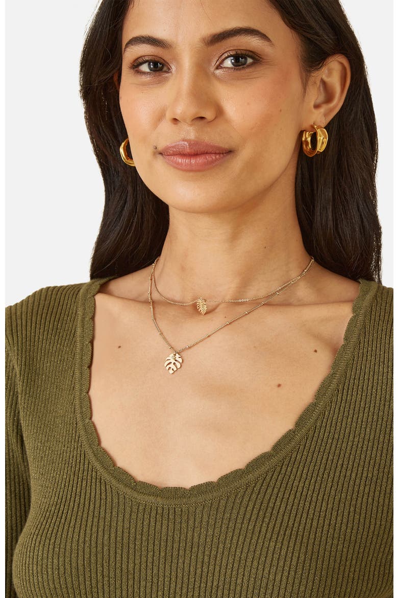Metallic Knitted Ribbed Top, Alternate, color, Olive Green