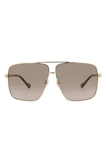 Gucci 63mm Oversize Square Sunglasses In Brown