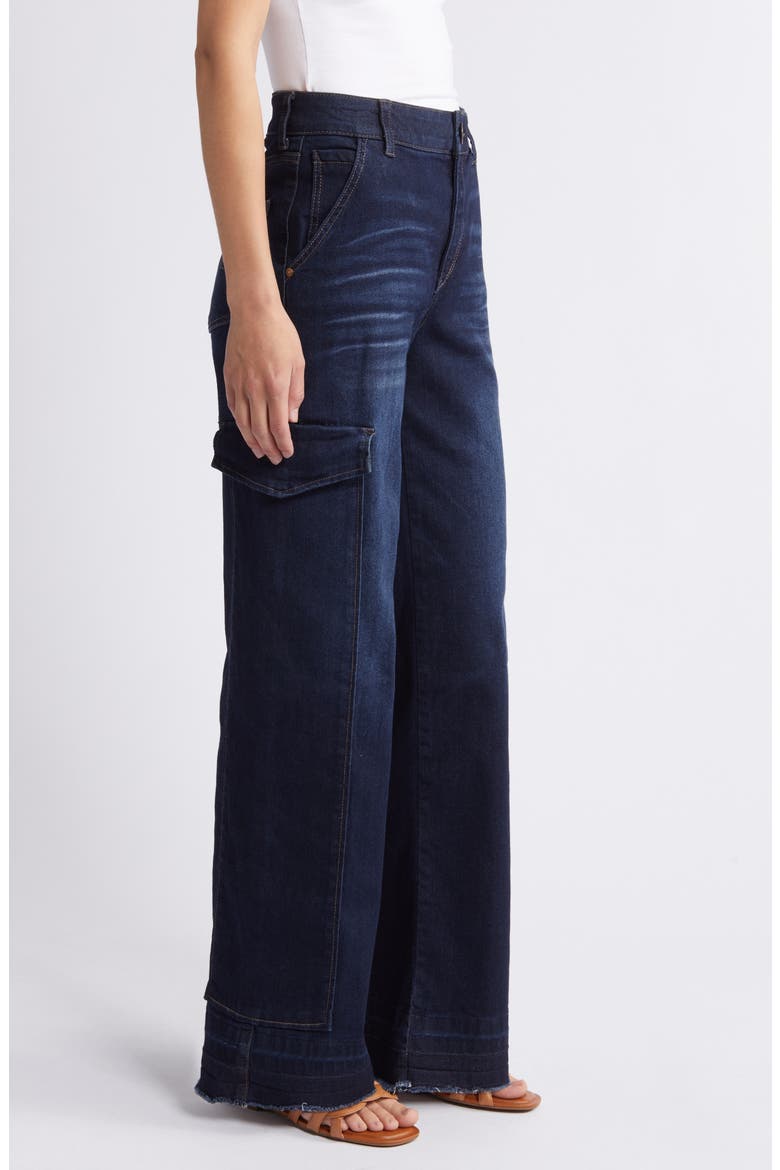 'Ab'Solution Skyrise Wide Leg Cargo Jeans, Alternate, color, DINA