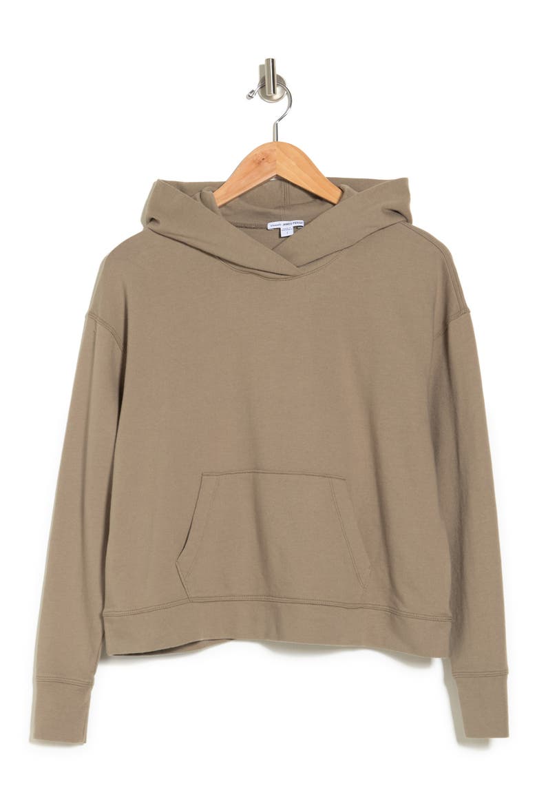 Relaxed Cropped Hoodie, Alternate, color, FAWN