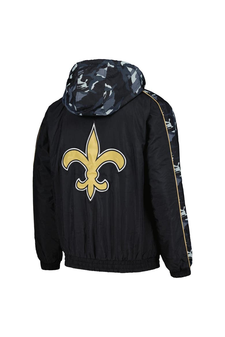 Men's Starter Black New Orleans Saints Thursday Night Gridiron Full-Zip Hoodie, Alternate, color, Black