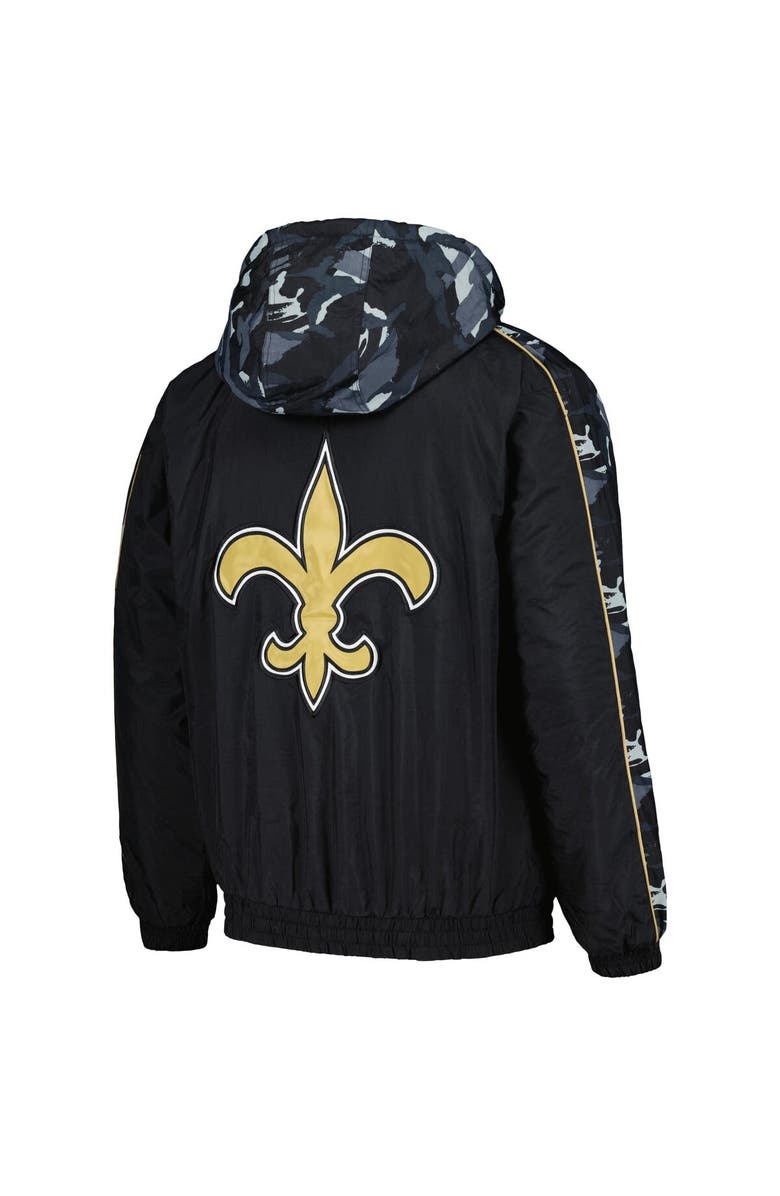 STARTER Men's Starter Black New Orleans Saints Thursday Night Gridiron Full-Zip Hoodie, Alternate, color, Black