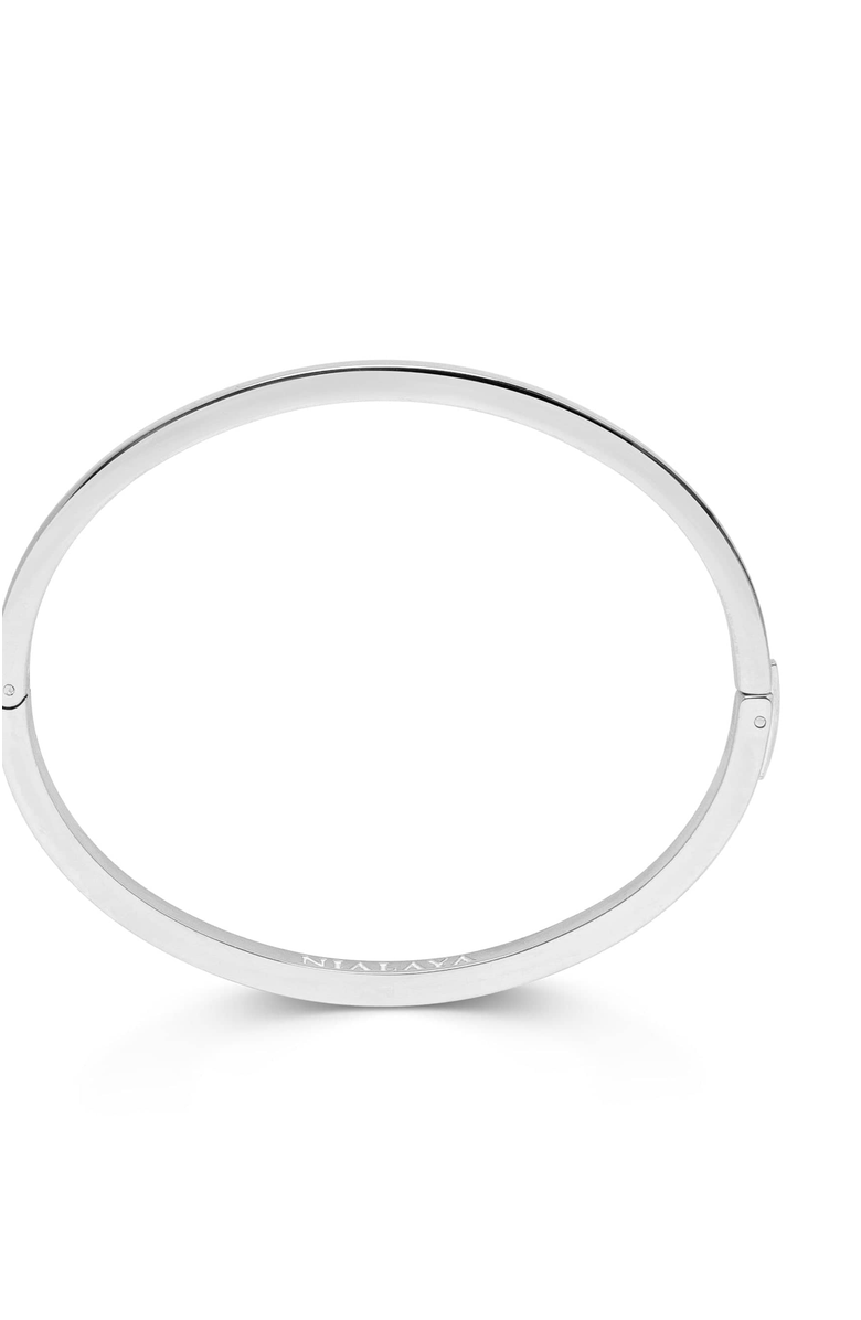 Nialaya Simplicity Bangle, Alternate, color, Silver