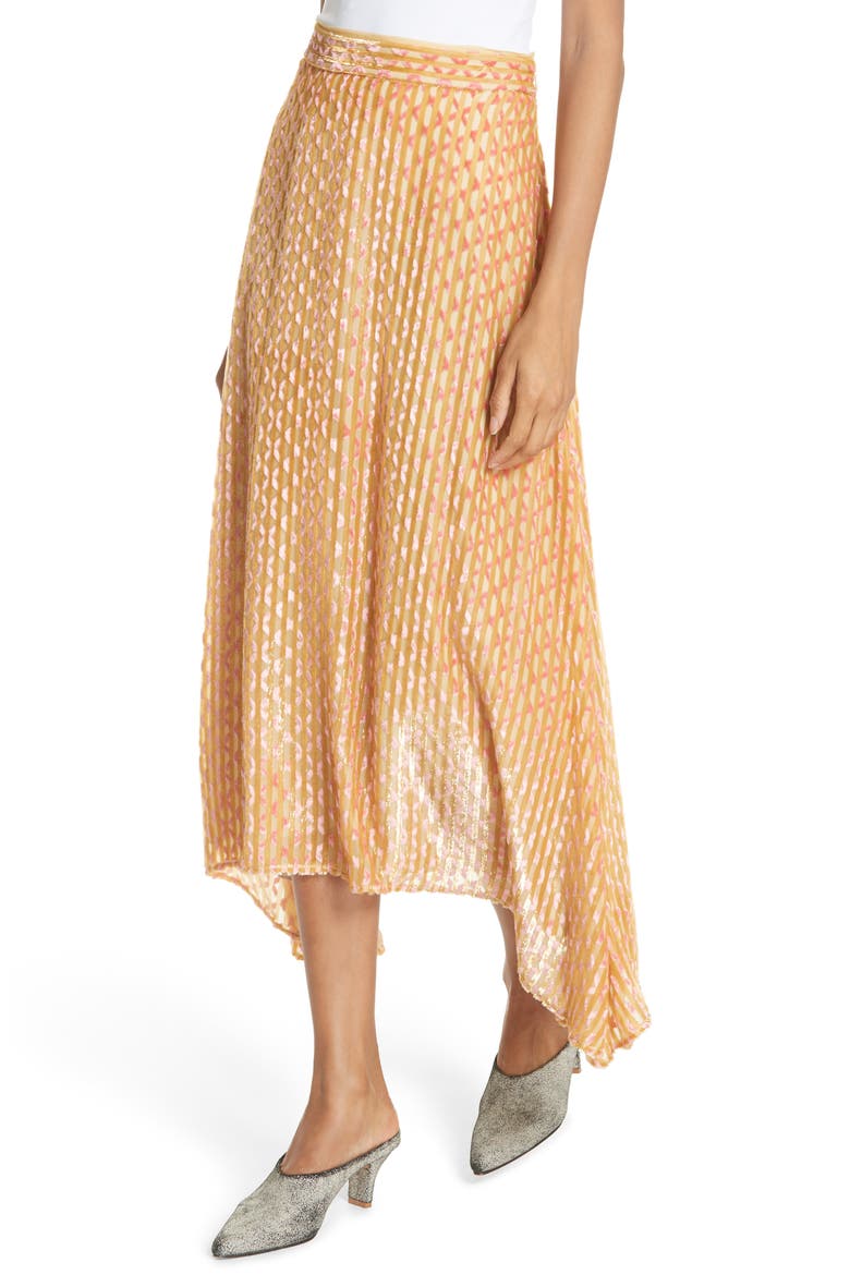 Gimlet Midi Skirt, Alternate, color, YELLOW