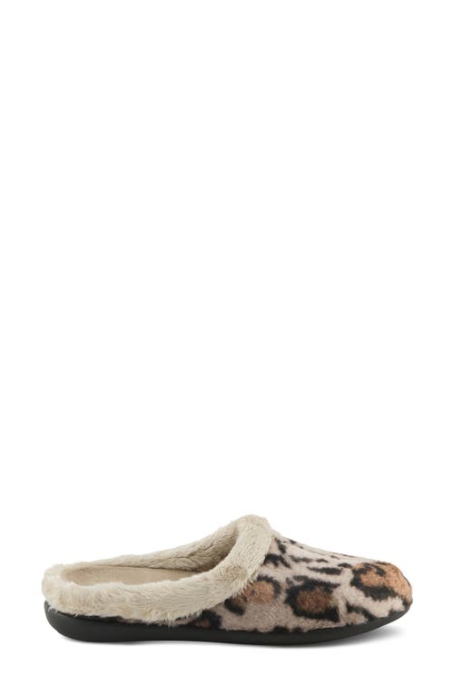 Flexus By Spring Step Fairsky Leo Faux Fur Scuff Slipper In Multi