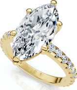 Bliss Diamond Certified 3.40Ct Marquise Diamond Engagement Ring 14k Gold Lab Grown