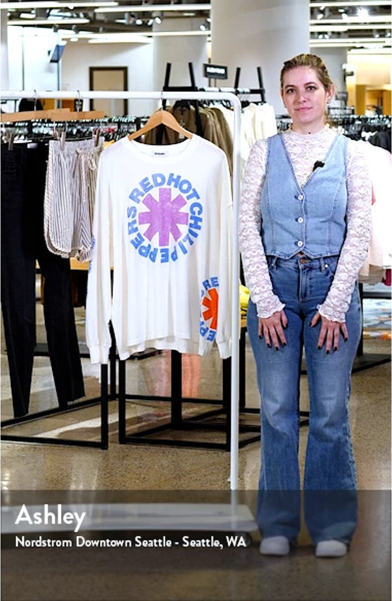 Red Hot Chili Peppers Asterisk Long Sleeve Cotton Graphic T-Shirt, sales video thumbnail