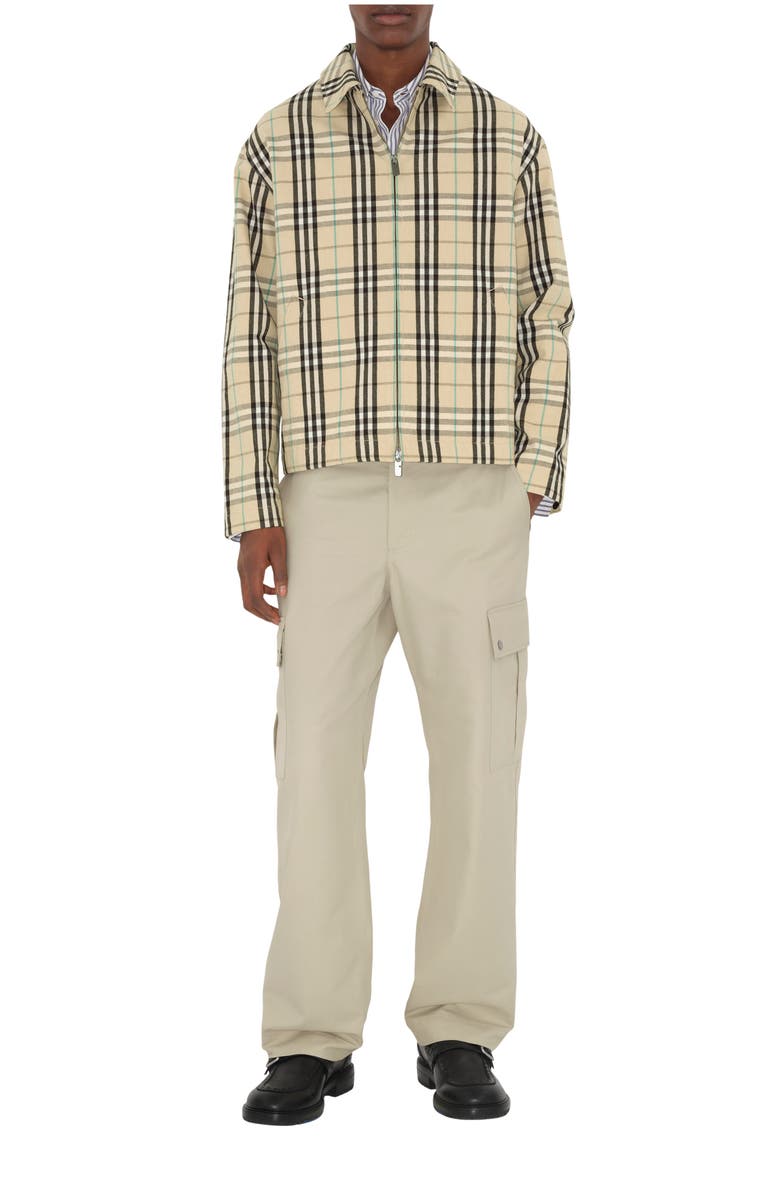 Burberry Check Cotton Harrington Jacket, Main, color, 