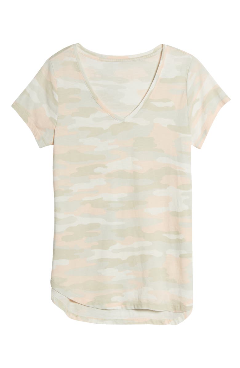 Lucky Brand Essential V-Neck Camo T-Shirt, Alternate, color, 