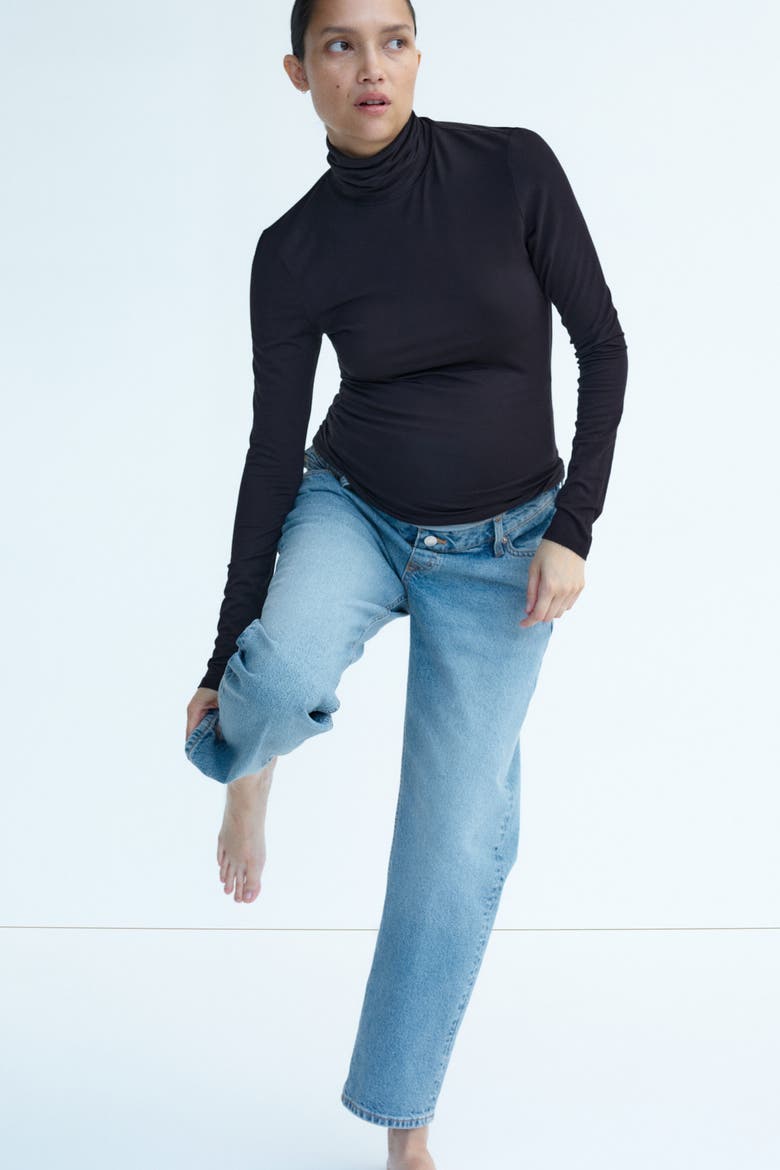 Mama Slim Mom Ankle Jeans, Alternate, color, Denim blue