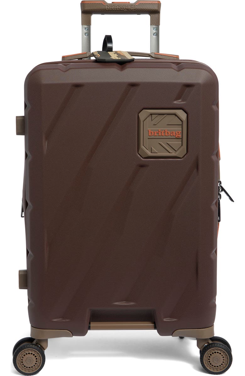 Britbag Stoneleigh 21-Inch Hardside Carry-On Spinner Luggage, Main, color, Shaved Chocolate