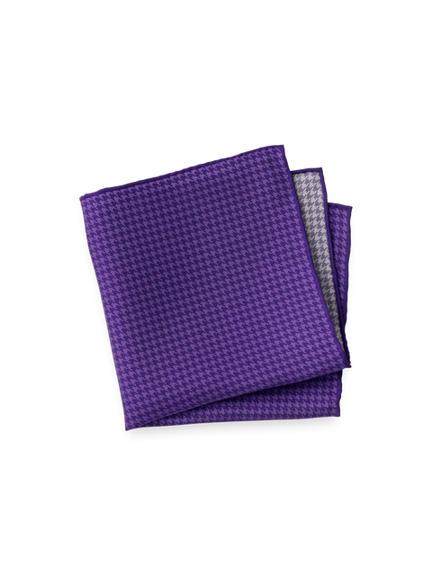 Houndstooth Silk Pocket Square
