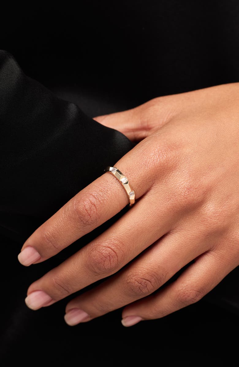 Ana Luisa Solid Yellow Gold - Astrid Diamond Station Ring, Alternate, color, Gold