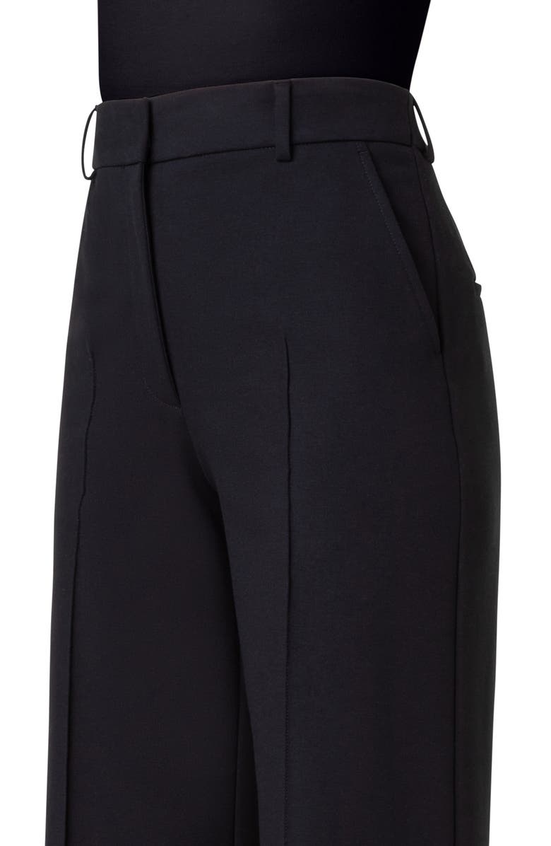 Akris punto Chiaro Jersey Straight Leg Pants, Alternate, color, Black