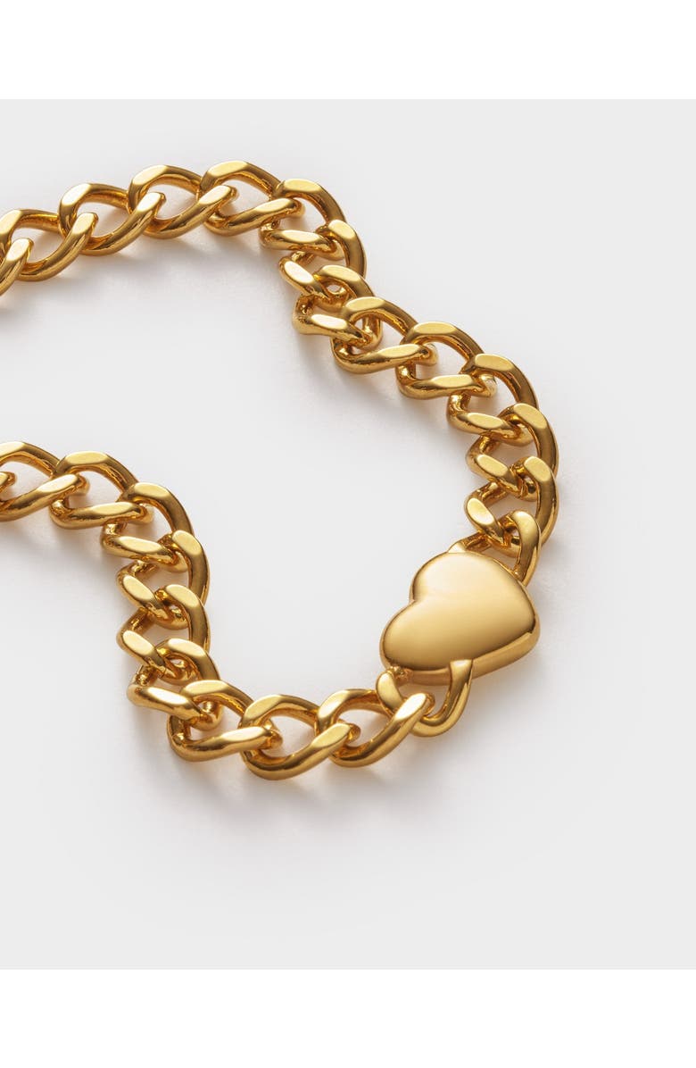 Katie Loxton Allure Waterproof Gold Heart Chain Bracelet, Alternate, color, Gold
