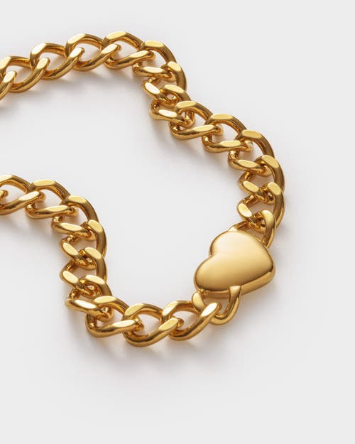 Katie Loxton Allure Waterproof Gold Heart Chain Bracelet In Gold
