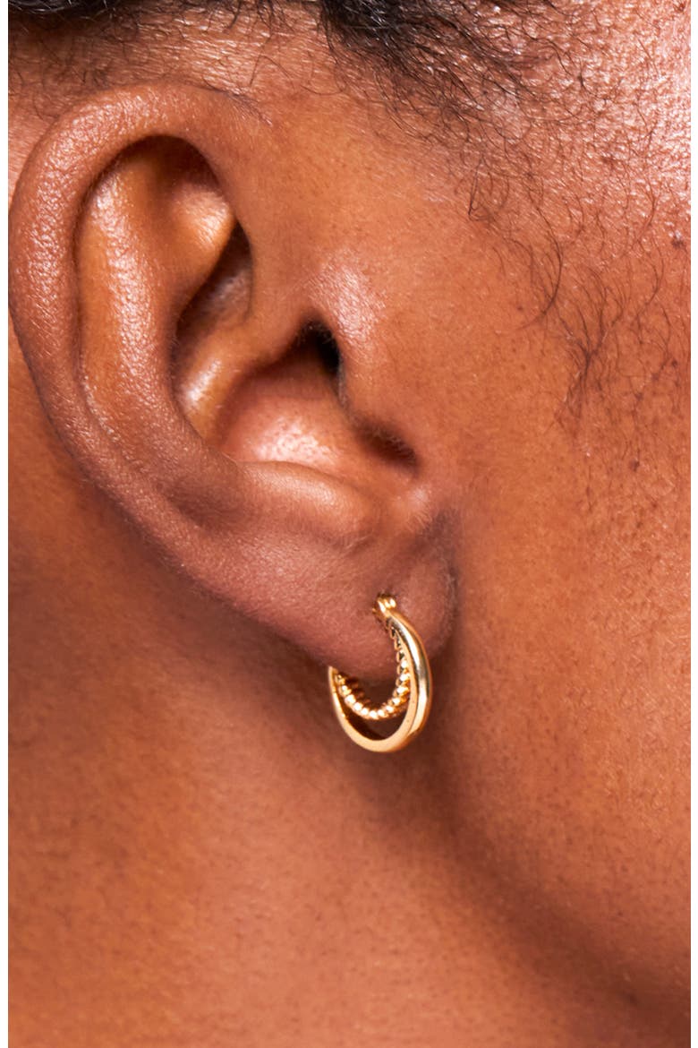 Layered Hoop Earrings, Alternate, color, GOLD