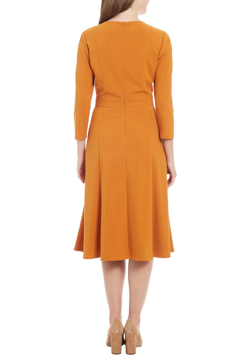 Seamed Midi Dress, Alternate, color, HONEY
