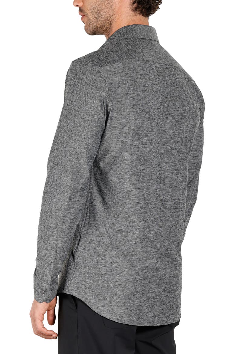 New Melange Long Sleeve Tech Shirt, Alternate, color, Grey