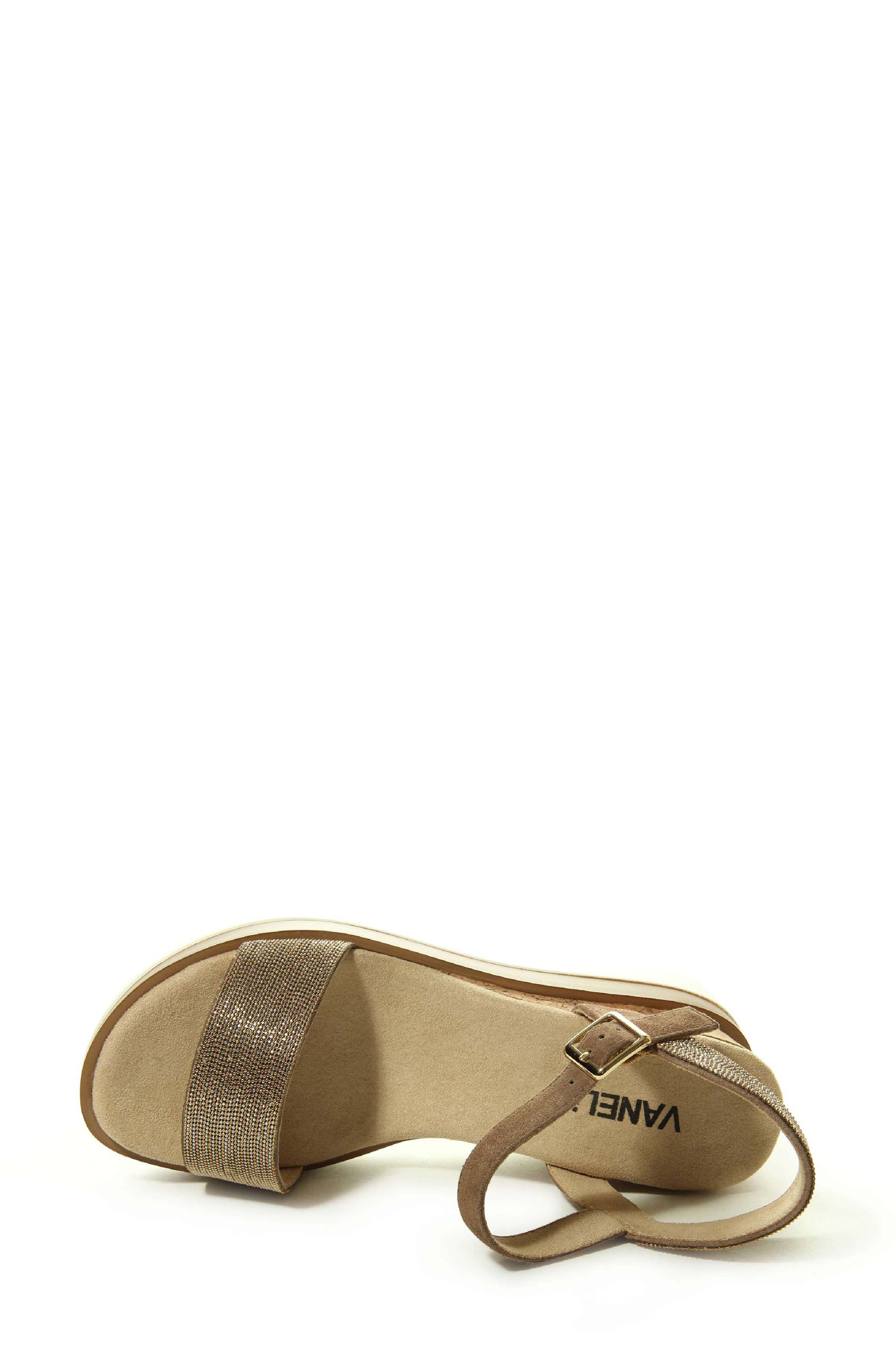 VANELi Cedra Platform Wedge Sandal, Alternate, color, Military Suede