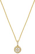 Ancona Fine Jewelry Circle Cluster Diamond Pendant Necklace in 14K Yellow Gold