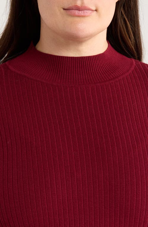 Jones New York Plus Size Sutton Long-sleeve Mock-neck Top In Red