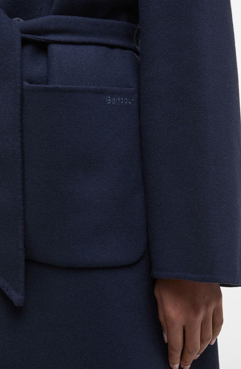 Barbour Rachel Wool Blend Coat, Alternate, color, Navy