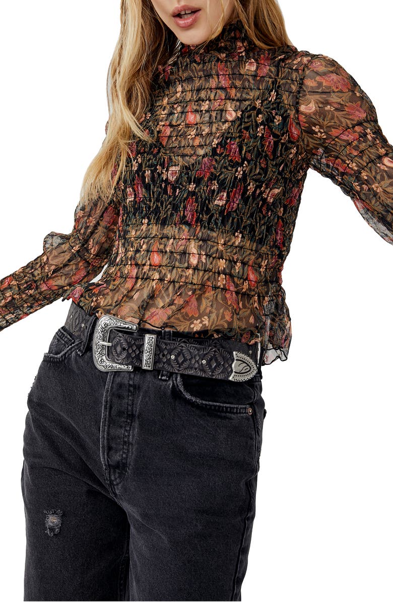 Free People Hello There Smocked Crop Top, Main, color,