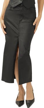 Silver Jeans Co. Front Slit Denim Midi Skirt