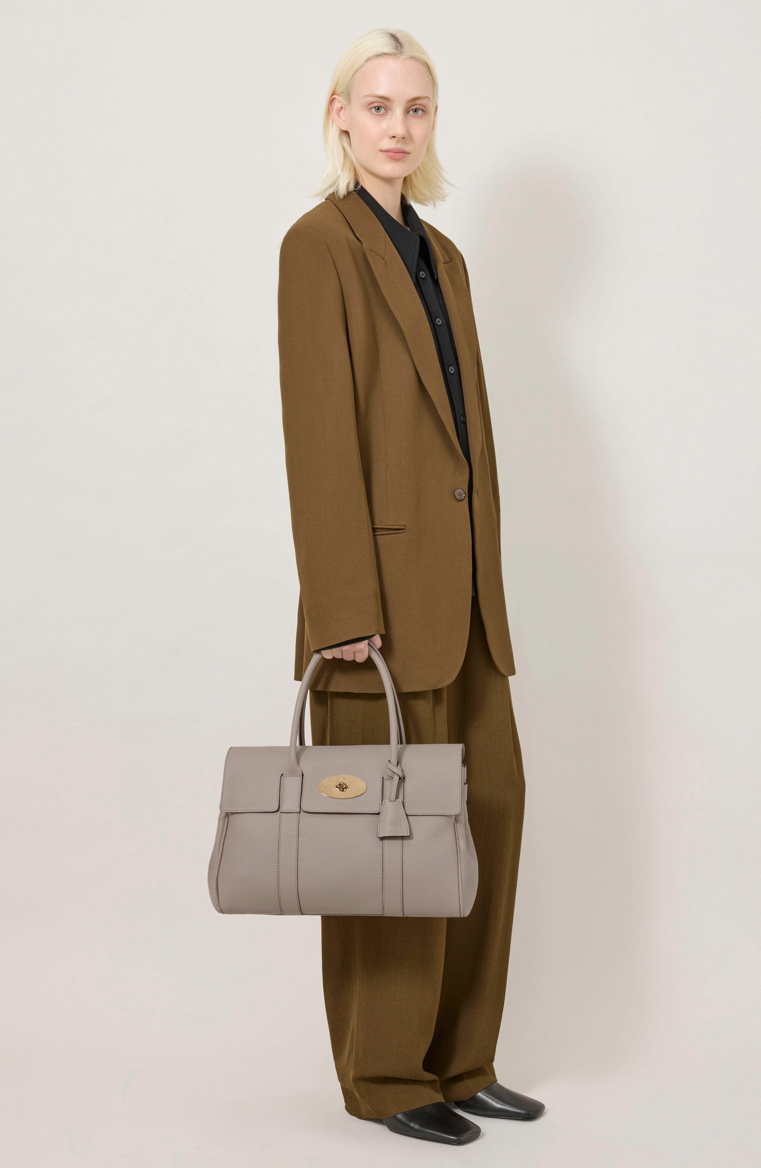Bayswater Leather Satchel, Alternate, color, CASHMERE TAUPE