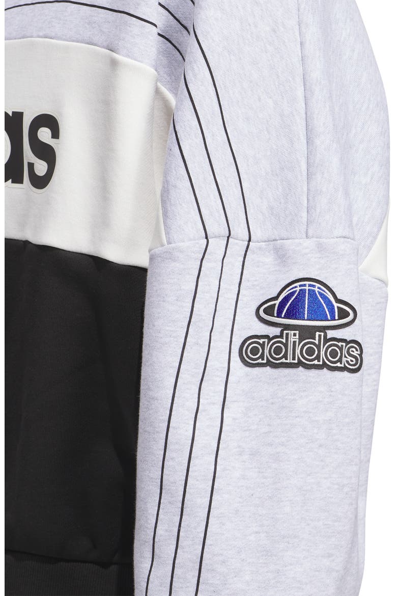 Varsity Sweatshirt, Alternate, color, LIGHT GREY / WHITE/ BLACK