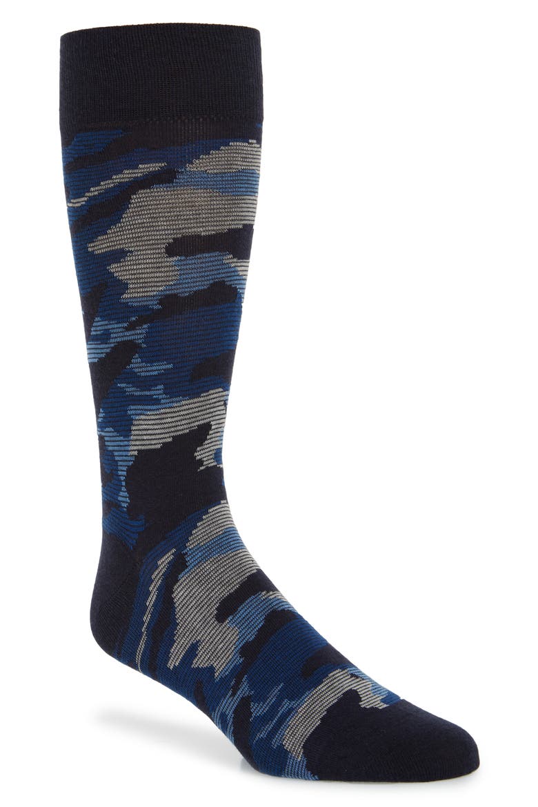 Modern Camo Socks, Main, color, MARINE BLUE