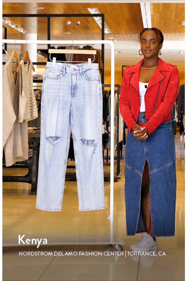 Good '90s Ripped Straight Leg Jeans video