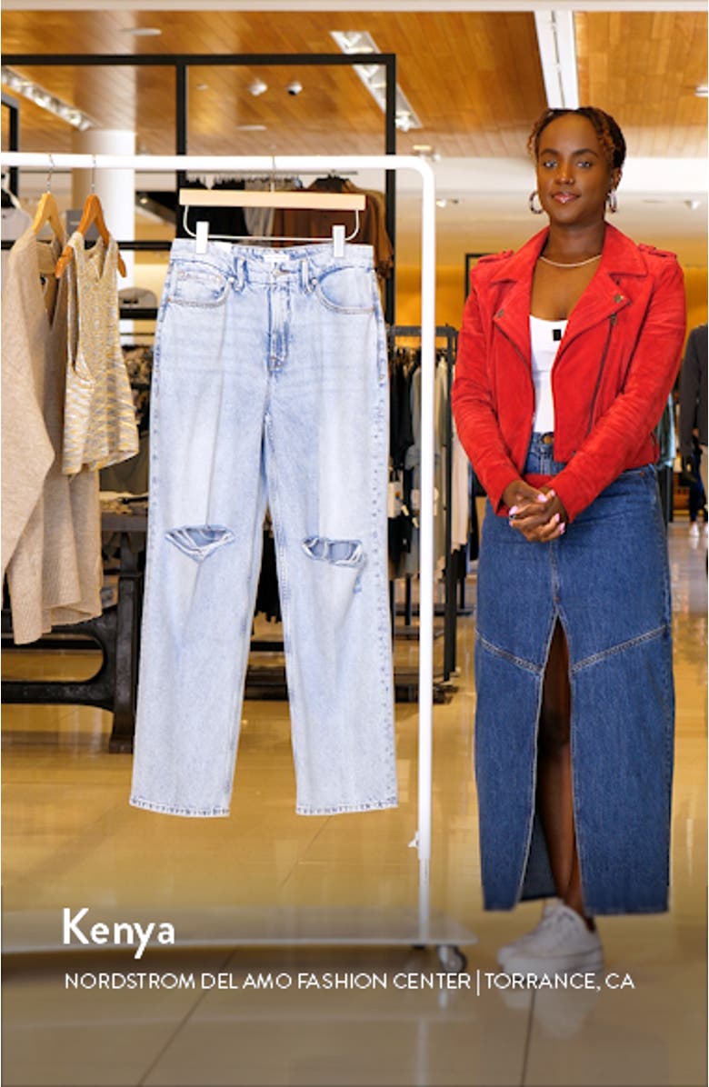 Good '90s Ripped Straight Leg Jeans, sales video thumbnail