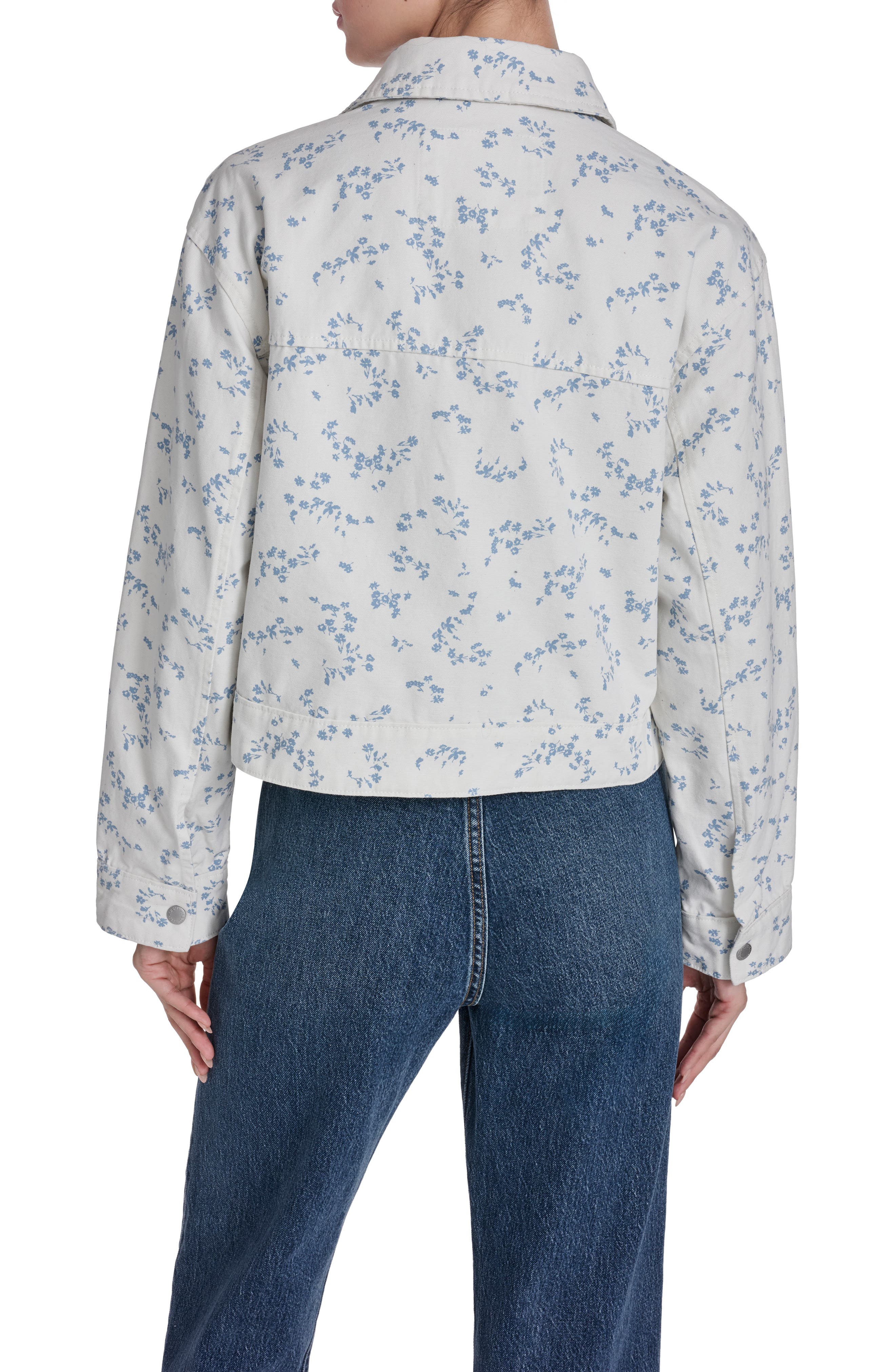 Floral Print Shirt Jacket - image 2