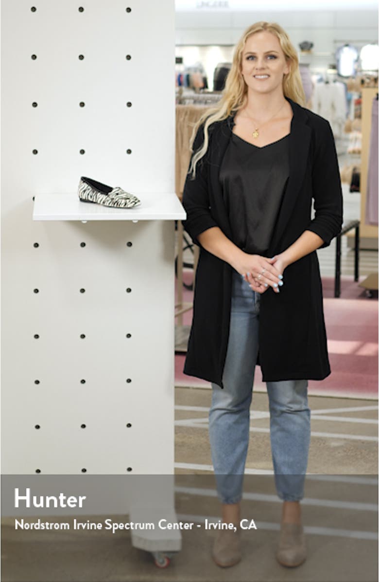 Deedee Apron Toe Genuine Calf Hair Flat, sales video thumbnail