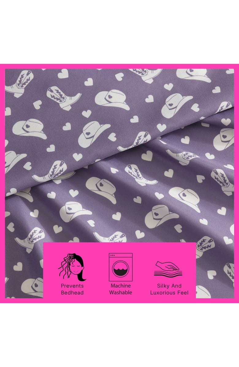 Betsey Johnson Cowgirl Disco Sheet Set, Alternate, color, Purple