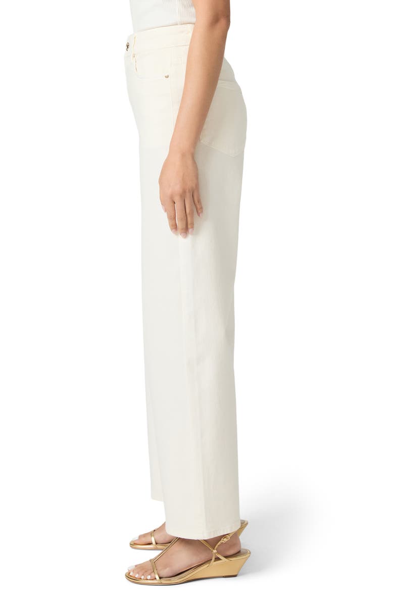PAIGE Anessa High Waist Ankle Wide Leg Jeans, Alternate, color, Champagne Ecru
