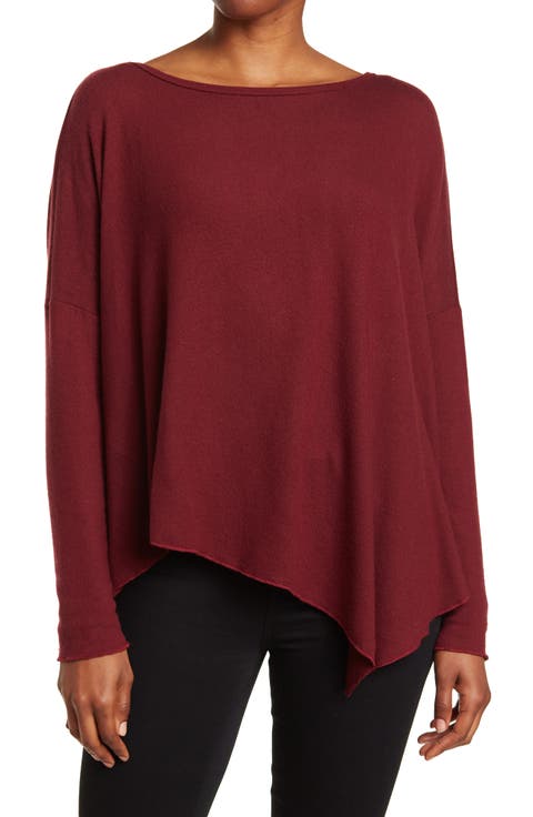 Assymetrical Hem Dolman Sleeve Sweater