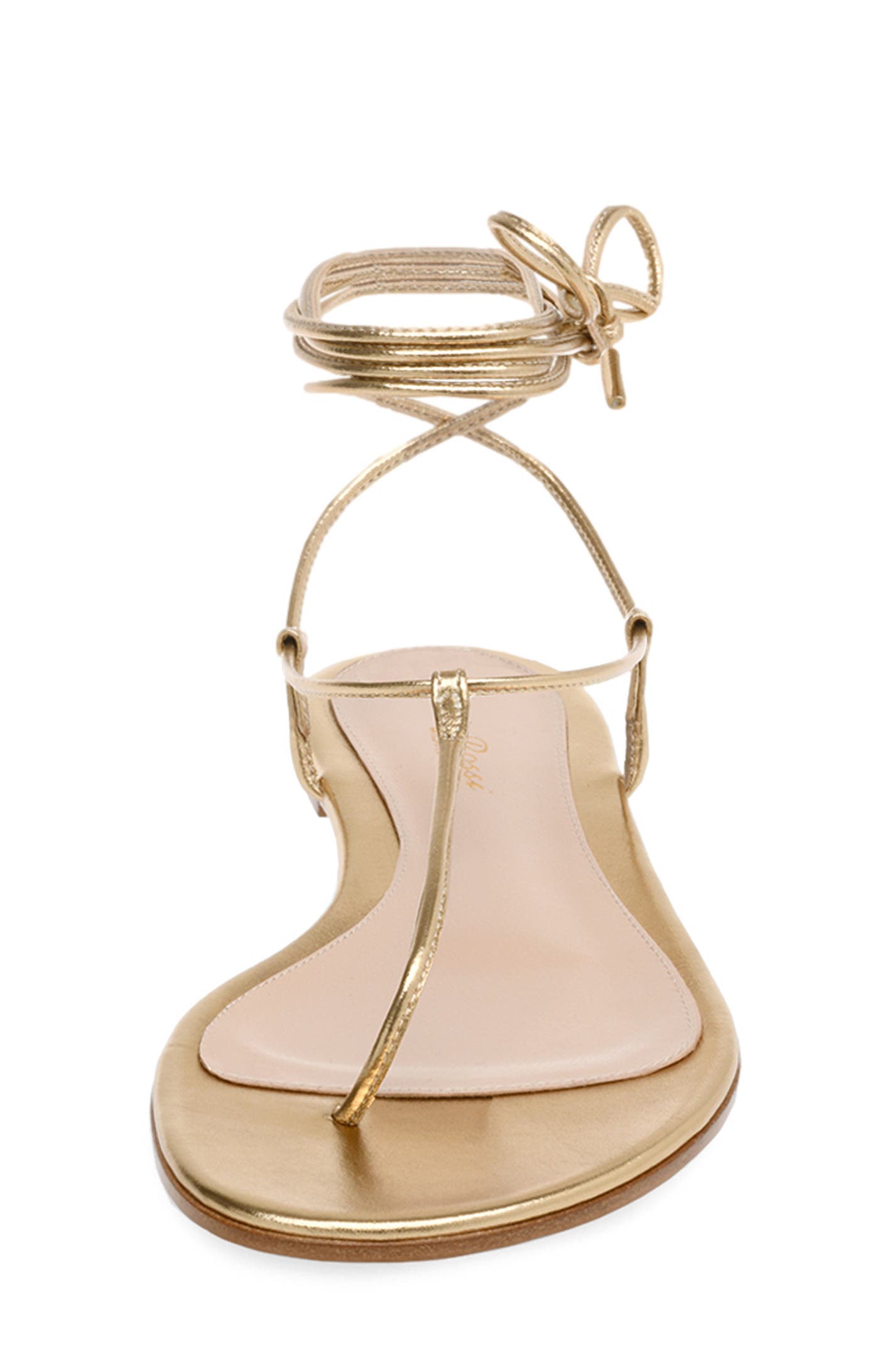 Gwyneth Flat Sandals, Alternate, color, Metallic Gold