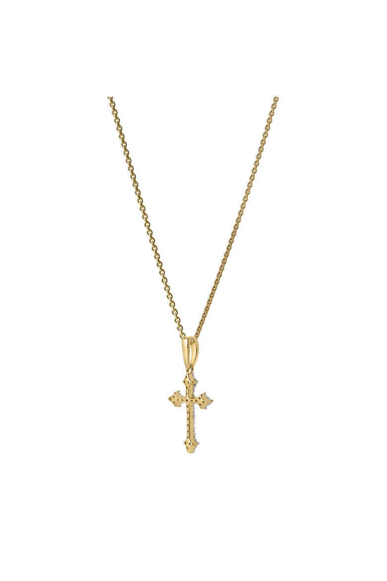 Lumina Cross Diamond Pendant in 14K Gold, Alternate, color, 14K Yellow Gold