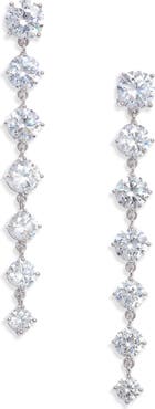 Nordstrom Graduated Cubic Zirconia Linear Drop Earrings