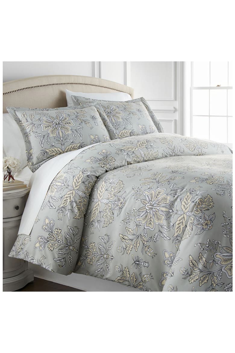 Vintage Garden Duvet Cover Set, Main, color, VINTAGE GARDEN SANDY GREY