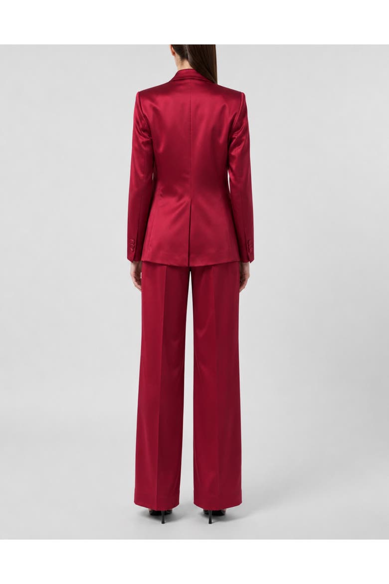 Dame Fit Double Breasted Blazer Flower Women, Alternate, color, Bordeaux
