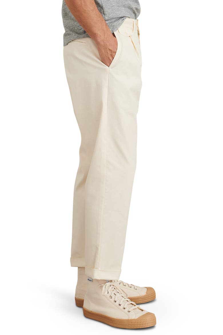 Standard Pleated Straight Leg Chinos, Alternate, color, OAT MILK