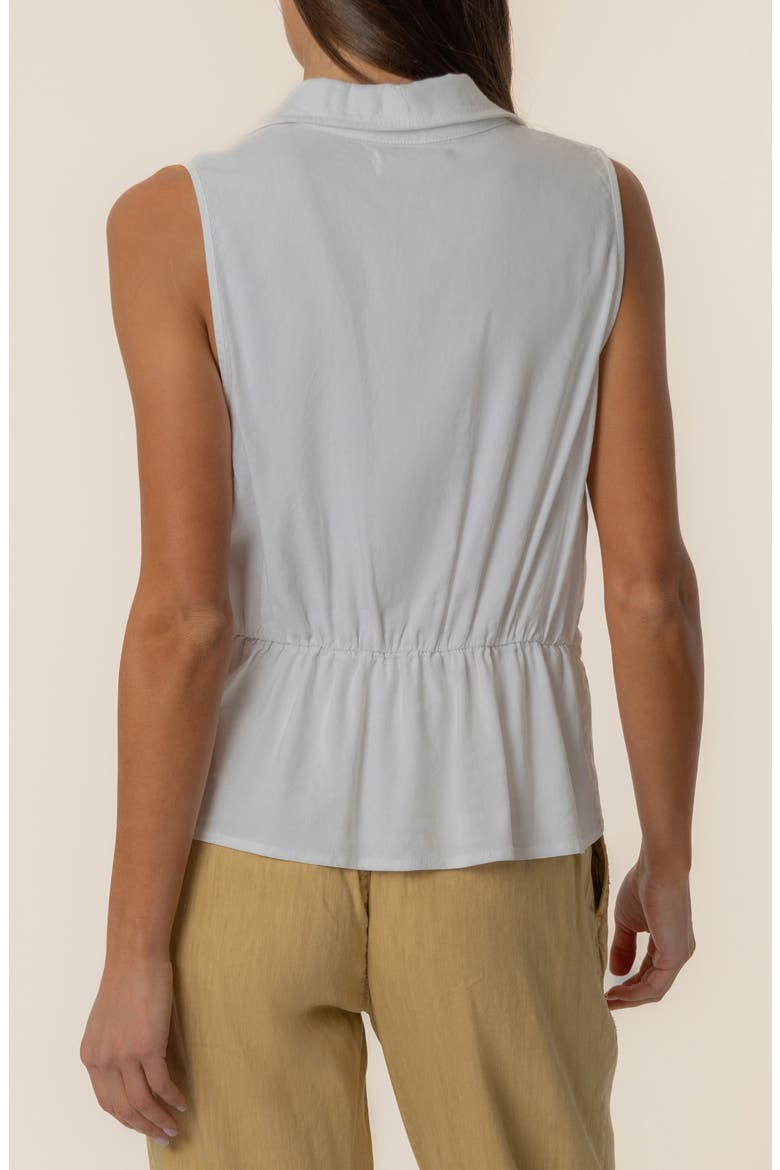 Sara Sleeveless Shirt, Alternate, color, WHITE