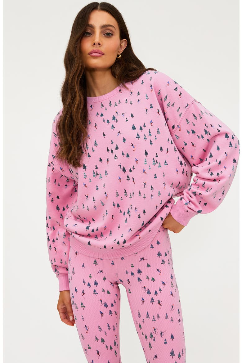 Devyn Print Oversized Sweatshirt, Alternate, color, SKI PATROL
