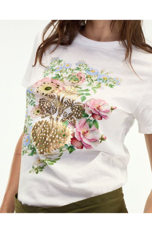 Cynthia Rowley Heart Of Gold Tee In White